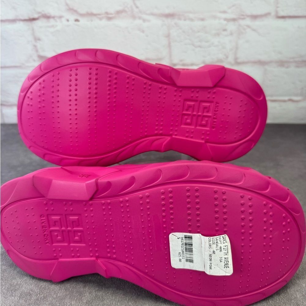 Givenchy Pink Leather Marshmallow Wedge Sandals NIB 40 - Picture 8 of 11